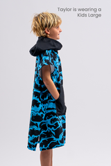 Kids Sand Free Hooded Towels - Shockwave