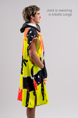 Adult Hooded Towel- Sand Free Change Towel - Neon Pop