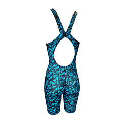 Blue Fashion Fish Logos With Black Background Girls Chlorine Proof Leg Suit Back Strap's. Australian Made
