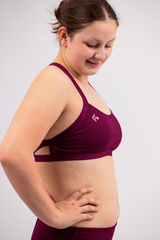 Ladies - Two Piece Swim Top - Basic Burgundy