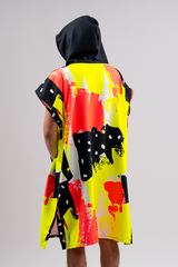 Adult Hooded Towel- Sand Free Change Towel - Neon Pop