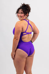 Ladies Chlorine Proof One Piece - Basic Purple