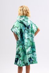 Kids Sand Free Hooded Towel - Emerald Tide