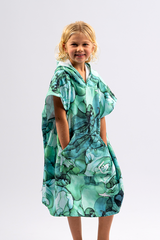 Kids Sand Free Hooded Towel - Emerald Tide