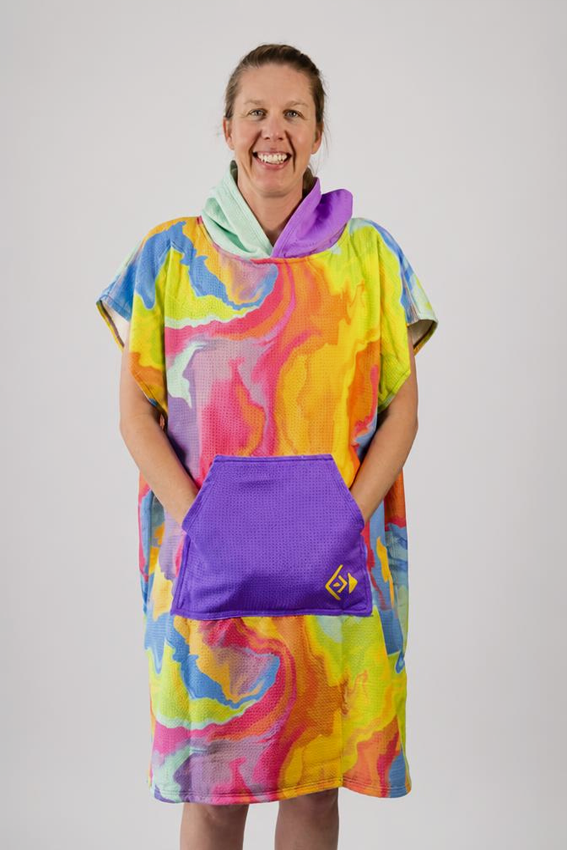 Adult Sand Free Hooded Towel - Bubblegum