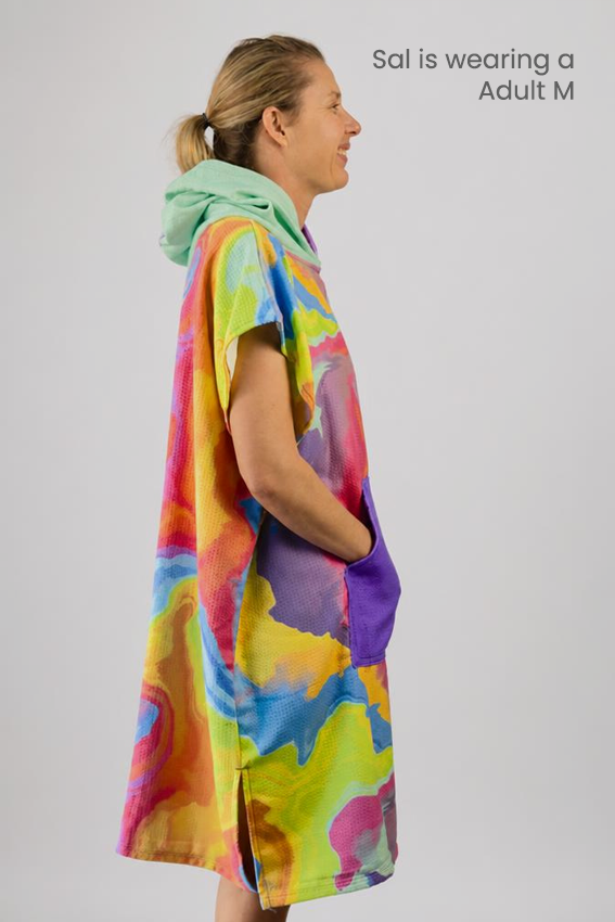 Adult Sand Free Hooded Towel - Bubblegum