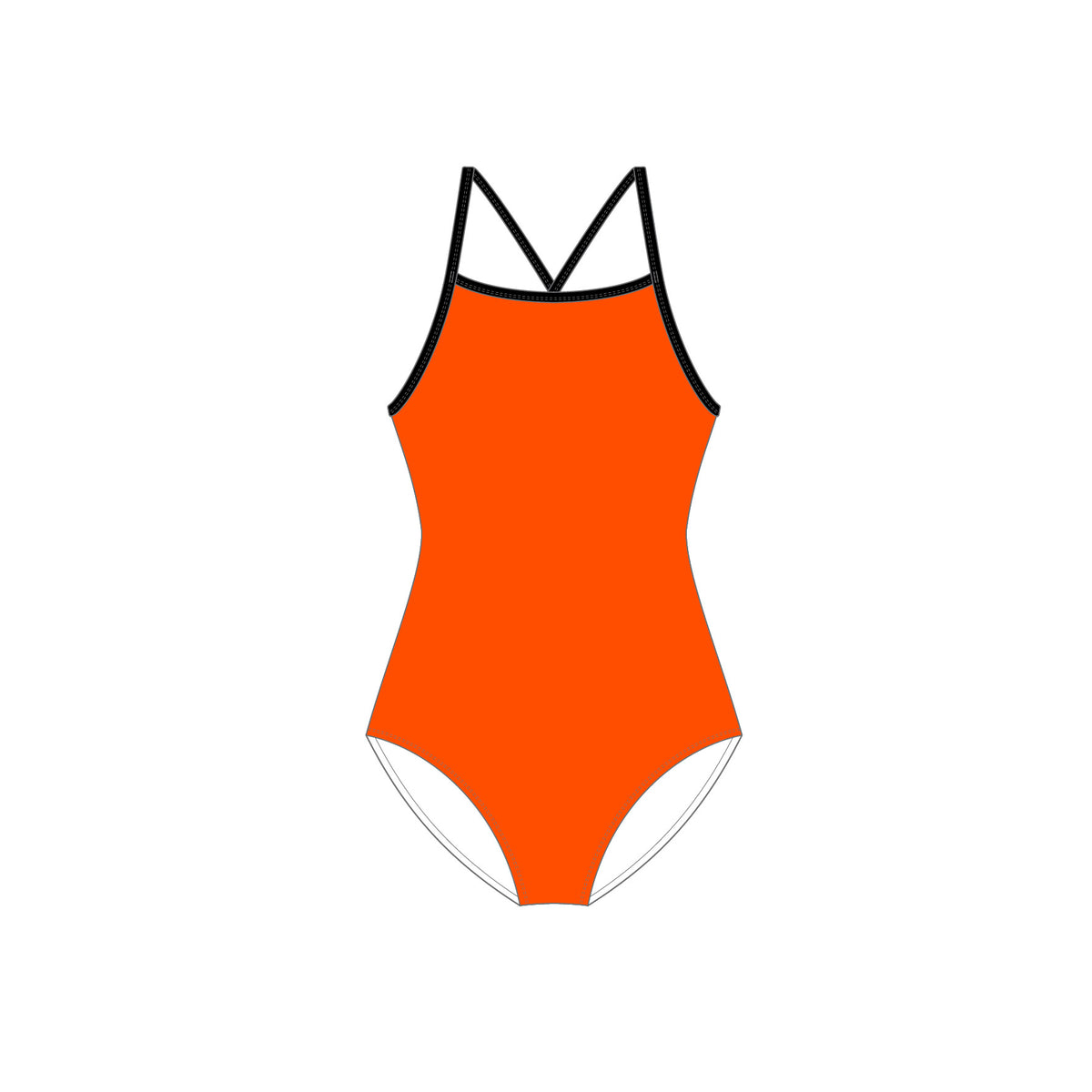 Fluro Orange Chlorine Proof One Piece - Warilla Barrack Point SLSC