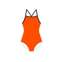 Fluro Orange Chlorine Proof One Piece - Warilla Barrack Point SLSC