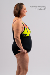 Woman's Empowered Chlorine Proof One Piece - Neon Pop/Black