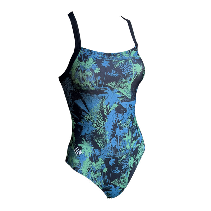 Girls Chlorine Proof One Piece - Beach Wilderness