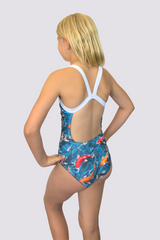 Girls Chlorine Resistant One Piece Swimsuit - 3 Second Memory