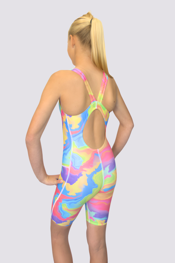 Girls Chlorine Resistant Legsuit Swimwear - Bubblegum