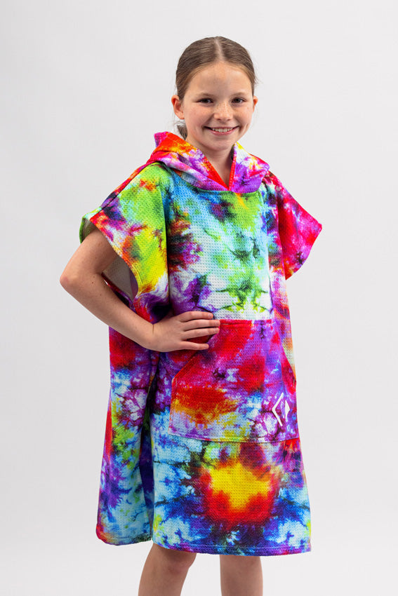 Kids Sand Free Hooded Towels - Kaleidoscope