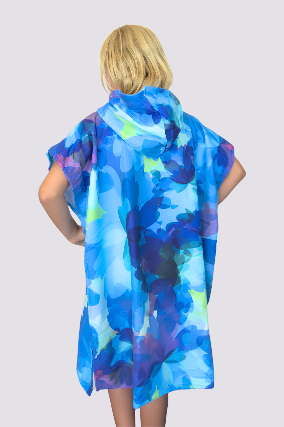 Kids Sand Free Hooded Towel - Periwinkle