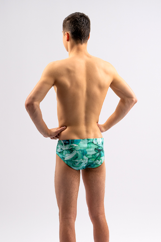 Men's Swim Briefs - Chlorine Resistant Swimwear - Emerald Tide