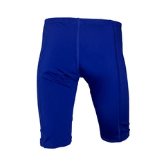 plain blue Boys Chlorine Proof Jammers. Australian Made