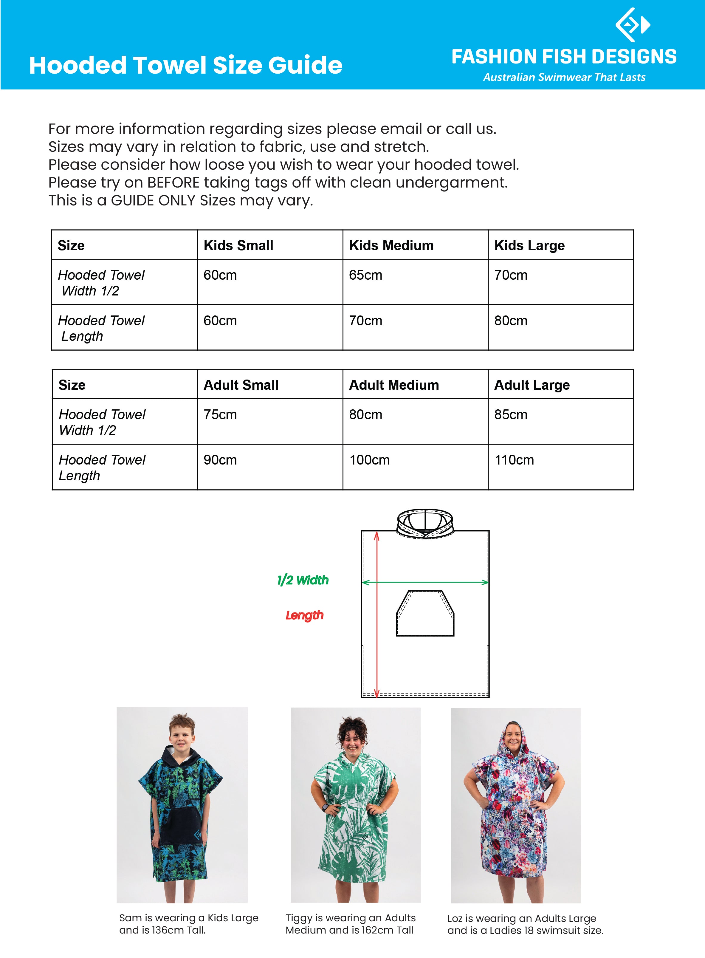 Hooded Swim Towel - Oversized Adult Change Towel – Fashion Fish Swimwear