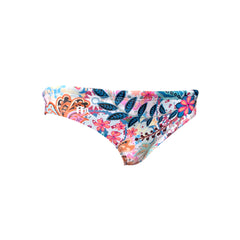 Multi colour retro plants with white background Girls Chlorine Proof Two Piece Bottom. Australian Made