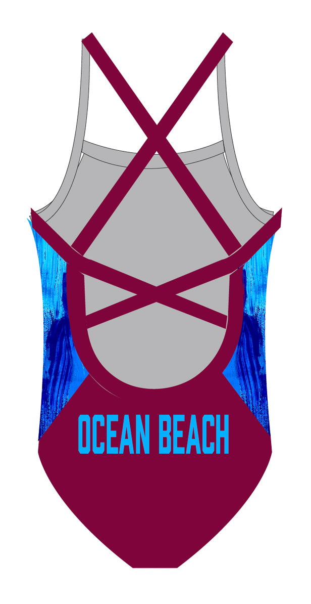 Ocean Beach SLSC Girls 1p - FashionFishDesigns
