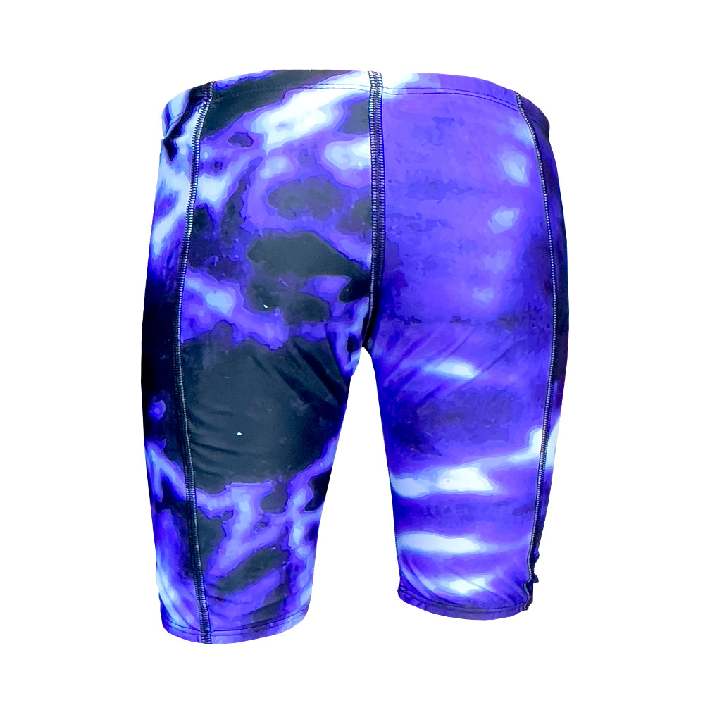 purple and white tiger strips boys Chlorine Proof Jammers. Australian Made