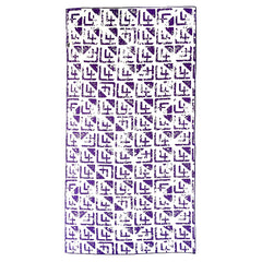 Purple Fashion Fish logos back print sand free beach towel. Australia Made