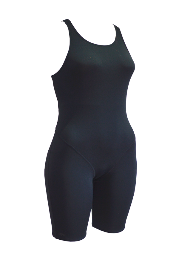 Basic Black Girls Leg Suit - Fashion Fish Swimwear